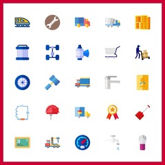 25 industrial icon. Vector illustration industrial set. plumbering and shopping tool icons for industrial works