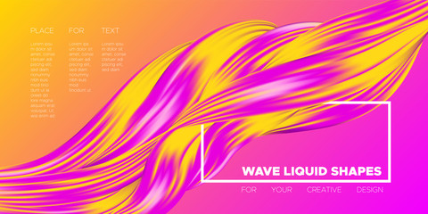 Colorful Wavy Liquid Shapes.