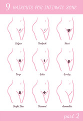 9 schemes of haircuts for bikini zone