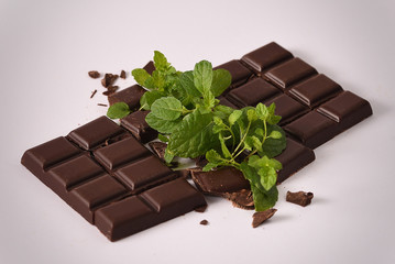 Mint in the chocolate