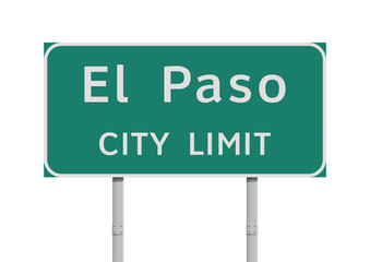 El Paso City Limit road sign