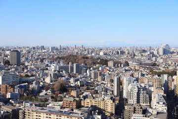 東京都文京区のシビックセンターからの眺め