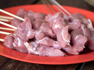 Indonesian food satay sate