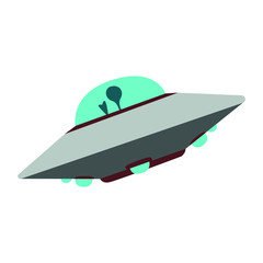 Flying ufo emoji vector © valvectors