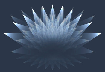 Beautiful lotus flower illustration. Vector abstract blue and white floral background.