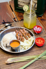 Indonesian food satay sate