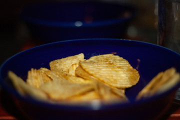 potato chips in a bowl