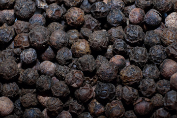 Grains de poivre en macro