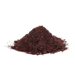 Pile of soil isolated on white background