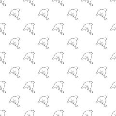 Dolphin pattern vector seamless repeating for any web design