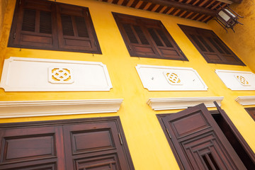 Old yellow house in Hoi an, Vietnam.
