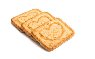 heart cookie isolated
