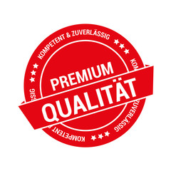 rotes Gütesiegel für Premium Qualität