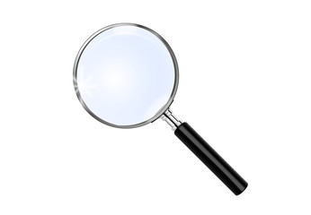 realistic looking magnifying glass vector