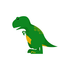 Green tirex illustration. Creature, colored, animal. Nature concept. Vector illustration can be used for topics like history, school, kid books