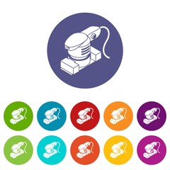 Sheet sander icons color set vector for any web design on white background