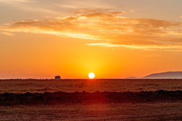 Fototapeta na wymiar sunrise on Masai Mara