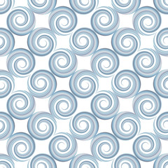Abstract geometric seamless pattern with spiral shapes.