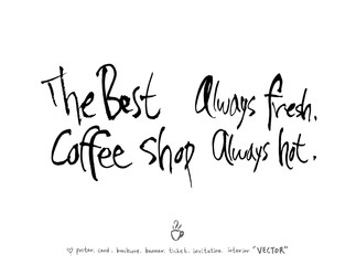 카페 포스터 / 손으로 그린 커피 그림