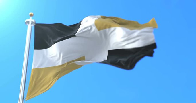 Flag of the city of Levis in the Canadian province of Quebec, Canada. Loop