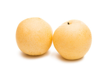 yellow round pear isolated