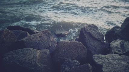 Naklejka premium rocks in sea