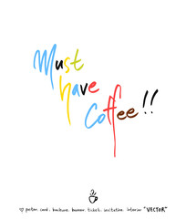 카페 포스터 / 손으로 그린 커피 그림