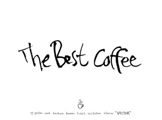 카페 포스터 / 손으로 그린 커피 그림