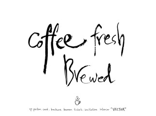 카페 포스터 / 손으로 그린 커피 그림