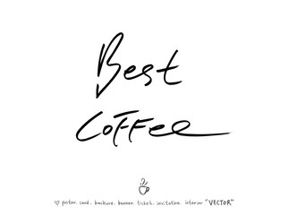 카페 포스터 / 손으로 그린 커피 그림