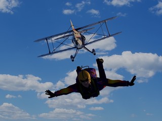 Parashutist and Plane © Kovalenko I