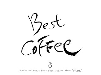 카페 포스터 / 손으로 그린 커피 그림