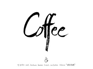 카페 포스터 / 손으로 그린 커피 그림