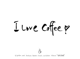 카페 포스터 / 손으로 그린 커피 그림