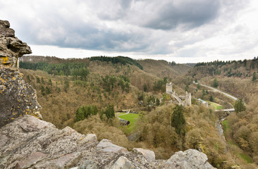 Valley And Castle In Manderscheid, Germany