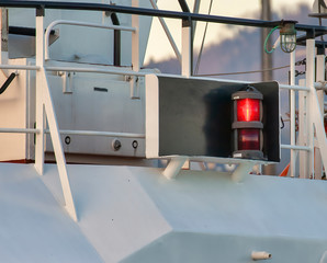 ship lights, red lights, lights bokeh