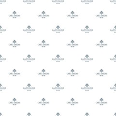 Cart online pattern vector seamless repeat for any web design