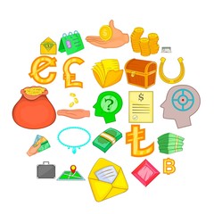 Bond icons set. Cartoon set of 25 bond vector icons for web isolated on white background