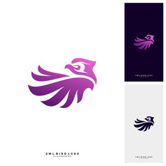 Owl Logo Design Template Vector. Bird logo Concept Vector