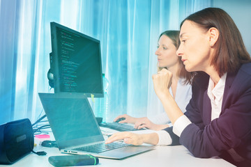 Business woman working together in the office
