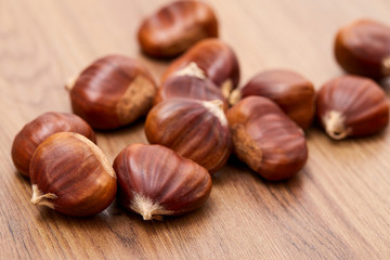 edible chestnut on the table