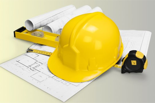 Blueprints and a hardhat