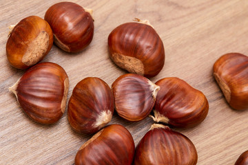edible chestnut on the table
