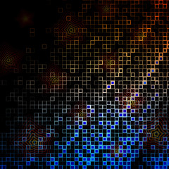 Abstract dark color mosaic with stars. Vector