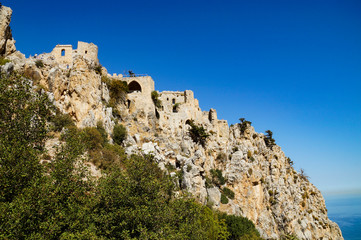 Fototapeta na wymiar city, Kyrenia, St. Hilarion Castle, Turkish Republic, Northern Cyprus, mountains, altitude, excursion, travel, delight, beauty, nature, architecture, style