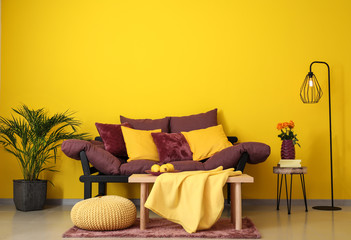 Interior of beautiful comfortable living room