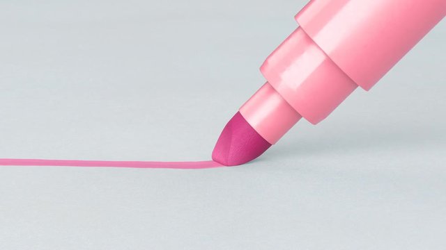 Beautiful Felt-tip Pen Drawing Line on Paper Close-up. Loop-able 3d Animation. Abstract Writing and Drawing Process. Art and Design Concept. 4k Ultra HD 3840x2160.