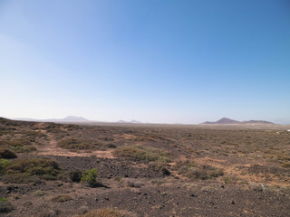 Fototapeta na wymiar Desert landscape, Lanzarotte , Canary Islands.