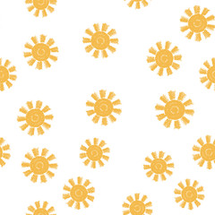 vector seamless sun pattern