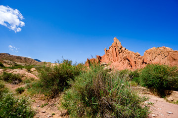 Fototapeta premium the landscape of the red mountains